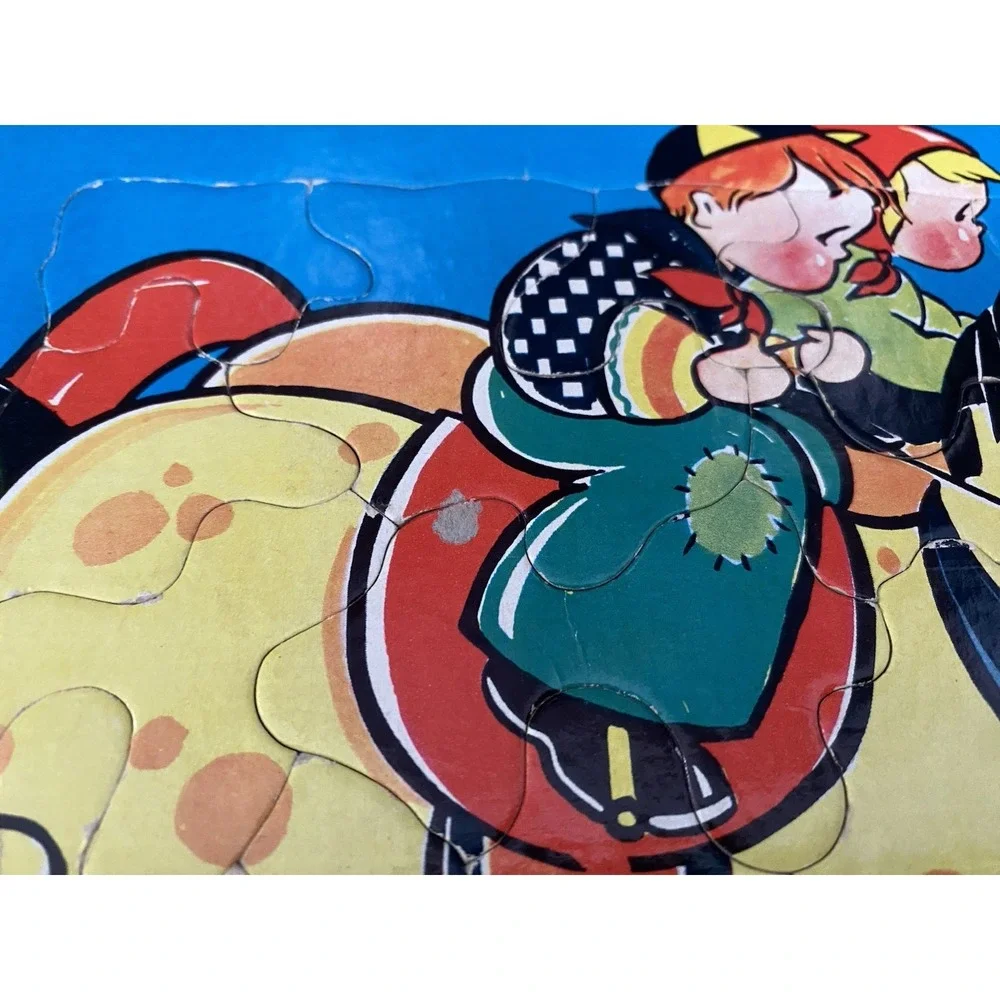 Sifo‎ Co. Vintage Puzzle Cardboard Racing Rocking Horses Made in USA Complete
